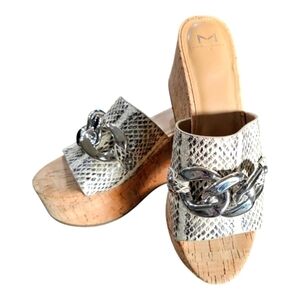 Marc Fisher LTD Vaneda 2 Platform Slide Sandals Size 9